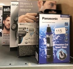 QUANTITY OF ITEMS TO INCLUDE PANASONIC ER-GN30 WET & DRY ELECTRIC FACIAL HAIR EAR AND NOSE HAIR TRIMMER FOR MEN, BATTERY-POWERED WITH 90 MIN OPERATION, BLACK: LOCATION - B