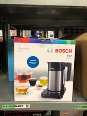 QUANTITY OF ITEMS TO INCLUDE BOSCH SKY TWK7203GB 7 VARIABLE TEMPERATURE SETTINGS & KEEP WARM FUNCTION, CORDLESS KETTLE, 1.7 LITRES, BLACK/SILVER: LOCATION - C