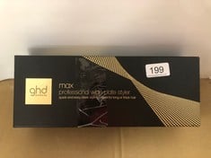 GHD MAX WIDE PLATE HAIR STRAIGHTENER - 70% LARGER CERAMIC PLATES FOR SMOOTH SLEEK RESULTS, IDEAL FOR LONG, THICK, CURLY HAIR TYPES, 30 SEC HEAT UP TIME, AUTO SLEEP MODE, UP TO 3X LESS FRIZZ.: LOCATIO