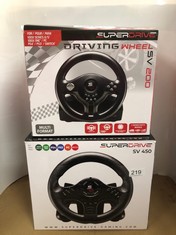 QUANTITY OF ITEMS TO INCLUDE SUBSONIC SUPERDRIVE - RACING STEERING WHEEL DRIVING WHEEL SV250 WITH PEDALS AND SHIFT PADDLES FOR NINTENDO SWITCH - PS4 - XBOX ONE - PC: LOCATION - E