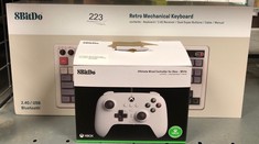 QUANTITY OF ITEMS TO INCLUDE 8BITDO ULTIMATE WIRED CONTROLLER FOR XBOX SERIES X, XBOX SERIES S, XBOX ONE, WINDOWS 10 & WINDOWS 11 (WHITE) (XBOX SERIES X/) AND A 8BITDO RETRO MECHANICAL KEYBOARD : LOC