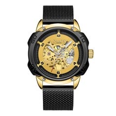 GAMAGES OF LONDON LIMITED EDITION HAND ASSEMBLED BIONIC AUTOMATIC YELLOW GA1702 RRP £710: LOCATION - A