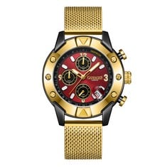 GAMAGES OF LONDON LIMITED EDITION HAND ASSEMBLED MECHANICAL QUARTZ INDUSTRIAL  GOLD GA1783 RRP £825: LOCATION - A