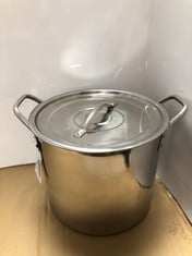 QUANTITY OF ITEMS TO INCLUDE STAINLESS STEEL COOKING POT WITH LID: LOCATION - H