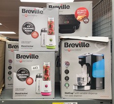 QUANTITY OF ITEMS TO INCLUDE BREVILLE BLEND ACTIVE PERSONAL BLENDER & SMOOTHIE MAKER | 350W | 2 PORTABLE BLEND ACTIVE BOTTLES (600ML) | LEAK PROOF LIDS | WHITE & PINK [VBL248]: LOCATION - H