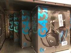 4 X LOGITECH G432 WIRED GAMING HEADSET, 7.1 SURROUND SOUND, DTS HEADPHONE:X 2.0, 50 MM AUDIO DRIVERS, USB AND 3.5 MM AUDIO JACK, FLIP-TO-MUTE MIC, LIGHTWEIGHT, PC/MAC/XBOX ONE/PS4/NINTENDO SWITCH - B