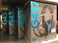 4 X LOGITECH G432 WIRED GAMING HEADSET, 7.1 SURROUND SOUND, DTS HEADPHONE:X 2.0, 50 MM AUDIO DRIVERS, USB AND 3.5 MM AUDIO JACK, FLIP-TO-MUTE MIC, LIGHTWEIGHT, PC/MAC/XBOX ONE/PS4/NINTENDO SWITCH -