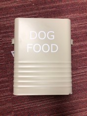 QUANTITY OF ITEMS TO INCLUDE DOG FOOD CANISTER : LOCATION - J