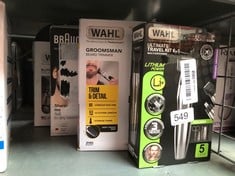QUANTITY OF ITEMS TO INCLUDE WAHL FATHER'S DAY GIFT, GIFTS FOR DAD, ULTIMATE TRAVEL KIT 6 IN 1 MULTIGROOMER, MEN’S BEARD AND STUBBLE TRIMMER, BODY HAIR TRIMMERS FOR MEN, MALE GROOMING KIT, MULTI GROO