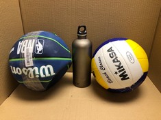 QUANTITY OF ITEMS TO INCLUDE WILSON NBA BASKETBALL BLUE/GREEN: LOCATION - A