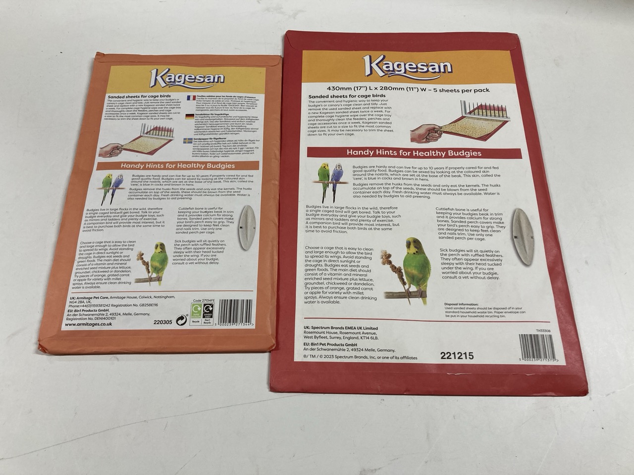 John Pye Auctions QTY OF KAGESTAR BIRD CAGE SAND SHEETS