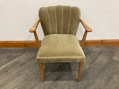 MAE VELVET LICHEN VINTAGE INSPIRED DINING CHAIR IN VELVET LICHEN - RRP £795