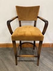 MOLINA BARSTOOL IN VELVET MUSTARD - RRP £850