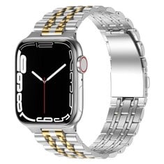 16 X ANLINSER METAL STRAP COMPATIBLE WITH APPLE WATCH STRAPS 45MM 44MM 42MM 41MM 40MM 38MM, ADJUSTABLE STAINLESS STEEL BAND FOR IWATCH ULTRA 2 SERIES 9/8/7/6/5/3,SE , 41/40/38, SILVER GOLD  - TOTAL R