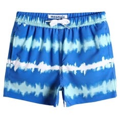 16 X MAGIC BOYS' SWIMMING TRUNKS 4 WAY STRETCH TODDLER SWIM SHORTS BEACH BOARDSHORTS LIGHTWEIGHT ADJUSTABLE WAIST GREAT FOR KIDS,BLUE WAVE,8 YEARS - TOTAL RRP £173: LOCATION - A