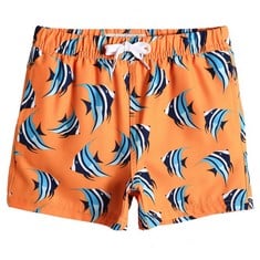 35 X MAGIC BOYS' SWIMMING TRUNKS 4 WAY STRETCH TODDLER SWIM SHORTS BEACH BOARDSHORTS LIGHTWEIGHT ADJUSTABLE WAIST GREAT FOR KIDS,ORANGE TROPICAL FISH,3 YEARS - TOTAL RRP £495: LOCATION - A