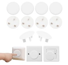 48 X INTELLIGRON PLUG SOCKET COVERS UK BLACK , 10PCS , BEST FOR BABY PROOFING & BABY SAFETY, PLUG COVERS EASY INSTALLATION, SAFE & SECURE ELECTRIC PLUG SOCKET COVERS PROTECTION FOR HOME, BABY ESSENTI
