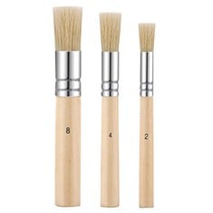 QUANTITY OF ASSORTED ITEMS TO INCLUDE 3 PCS WOODEN STENCIL BRUSH SET, 3 SIZES NATURAL BRISTLE BRUSHES FOR ACRYLIC PAINTING, OIL PAINTING, WATERCOLOR PAINTING, CARD MAKING, DIY ART CRAFTS PROJECT A3ZM