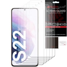 QUANTITY OF ASSORTED ITEMS TO INCLUDE TECHGEAR SCREEN PROTECTORS , 5 PACK  COMPATIBLE WITH SAMSUNG GALAXY S22 / S22 5G, CLEAR LCD SCREEN PROTECTORS COVER GUARDS RRP £403: LOCATION - B