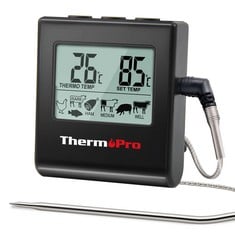 QUANTITY OF ASSORTED ITEMS TO INCLUDE THERMOPRO TP16B DIGITAL MEAT THERMOMETER COOKING THERMOMETER WITH STAINLESS STEEL LONG FOOD TEMPERATURE PROBE FOR LIQUIDS, OVEN, SMOKER, BBQ, CANDY, OIL, DEEP FR