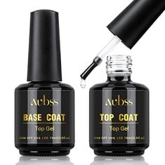 QUANTITY OF ASSORTED ITEMS TO INCLUDE BASE AND TOP COAT GEL NAIL POLISH SET, 2X15ML SOAK OFF UV LED NO WIPE TOP COAT AND BASE COAT SET GLOSSY SHINE FINISH LONG LASTING FOR DIY HOME USE RRP £460: LOCA