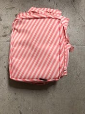 QUANTITY OF ITEMS TO INCLUDE PINK STRIPED CARRIER BAG: LOCATION - C