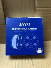 QUANTITY OF ASSORTED ITEMS TO INCLUDE JAYO PLA+ FILAMENT 1.75MM, PLA PLUS 3D PRINTER FILAMENT 1.1KG, NEATLY WOUND FILAMENT, TOUGHNESS PLA+ FILAMENT, DIMENSIONAL ACCURACY +/- 0.02 MM, 1.1 KG SPOOL, 2.