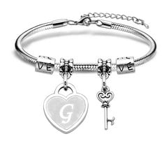 QUANTITY OF ASSORTED ITEMS TO INCLUDE SILVER INITIAL CHARMING BRACELET,ADJUSTABLE 26 A-Z ENGLISH LETTER INITIALES SCEPTER PENDANT SNAKE BRACELET FOR BIRTHDAY CHRISTMAS JEWELLERY , G  RRP £284: LOCATI