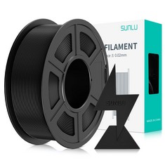 8 X SUNLU HIGH SPEED PLA FILAMENT 1.75MM, UP TO 600MM/S FAST PRINTING 3D PRINTER PLA FILAMENT, HIGH FLOW SPEEDY PLA FILAMENT, NEATLY WOUND, RAPID HS-PLA, DIMENSIONAL ACCURACY +/- 0.02MM, 1KG BLACK -