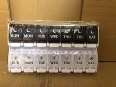 QUANTITY OF ITEMS TO INCLUDE WEEKLY PILL STORAGE TUB: LOCATION - D