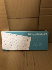 QUANTITY OF ASSORTED ITEMS TO INCLUDE WIRELESS BLUETOOTH KEYBOARD,ULTRA-THIN CONNECTION TO MULTI DEVICES WITH IOS/ANDROID/WINDOWS SYSTEM RECHARGEABLE KEYBOARD FOR IPAD/IPHONE/PC/LAPTOP/SMARTPHONE/TAB