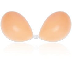 25 X NIIDOR ADHESIVE BRA STRAPLESS STICKY INVISIBLE PUSH UP SILICONE BRA NIPPLE COVERS FOR BACKLESS DRESS ORANGE - TOTAL RRP £292: LOCATION - E