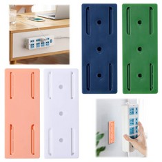 46 X 4 PCS POWER STRIP HOLDER, ADHESIVE PUNCH FREE SOCKET HOLDER, WALL MOUNT POWER STRIP, SELF-ADHESIVE DESKTOP SOCKET FIXER, FOR WALL MOUNT POWER STRIP WIFI ROUTER TISSUE BOX. - TOTAL RRP £153: LOCA
