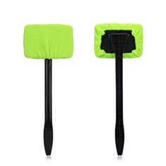 21 X YUZHEN 2 PACK CAR WINDSCREEN CLEANER TOOLS FROM INSIDE WINDOW GLASS CLEANING TOOLS FOR HOME KITCHENS WITH CLOTH AND LONG HANDLE - TOTAL RRP £156: LOCATION - A