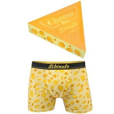 47 X SIBULO - MEN FUNNY CHEESE BOXER SHORTS TRUNKS, BEST GIFT FOR ALL OCCASION, COTTON, 1 PAIR, SIZE S - TOTAL RRP £385: LOCATION - A