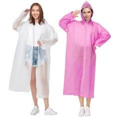 23 X BAKIAULI 2 PIECES PORTABLE RAINCOAT, PONCHO WATERPROOF ADULT WITH HOODS FOR WOMEN MEN REUSABLE RAINCOAT FOR TRAVEL HIKING CYCLING CAMPING - TOTAL RRP £191: LOCATION - A