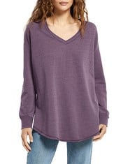 QUANTITY OF ADULT CLOTHING TO INCLUDE REORIA WOMEN LONG SLEEVE TOPS V NECK SOLID COLOR SHIRT WITH SIDE SLIT AND BACK FOLDS PURPLE S- TOTAL RRP £201: LOCATION - B RACK