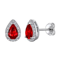 QUANTITY OF ASSORTED ITEMS TO INCLUDE 925 STERLING SILVER SPARKLE TEARDROP BRILLIANT CUT CUBIC ZIRCONIA CZ HALO STUD EARRINGS FOR WOMEN GIRLS CREATED CITRINE GARNET JANUARY BIRTHSTONE SMALL COMFORTAB