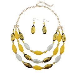 QUANTITY OF ASSORTED ITEMS TO INCLUDE BOCAR 3 LAYER BEAD NECKLACE, YELLOW BRONZE AND SILVER BEADS TOTAL RRP £611: LOCATION - B RACK