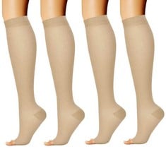 QUANTITY OF ADULT CLOTHES TO INCLUDE 2 PAIR COMPRESSION SOCKS OPEN TOE MEDICAL COMPRESSION SOCKS PLANTAR FASCIITIS SOCKS ARCH SUPPORT FOOT SOCKS HIGH SUPPORT STOCKINGS FOR WOMEN & MEN , L/XL : LOCATI