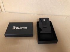 QUANTITY OF ASSORTED ITEMS TO INCLUDE REALPLUS CARD HOLDER, RFID BLOCKING MINIMALIST WALLET WITH MONEY CLIP-GIFTS FOR FATHERS, BOYFRIENDS, REEF BLACK - TOTAL RRP £465: LOCATION - D RACK