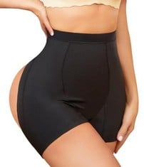 QUANTITY OF ASSORTED ITEMS TO INCLUDE JUNLAN TUMMY CONTROL KNICKERS SHAPEWEAR FOR WOMEN BUTT LIFTER PANTIES BODY SHAPER HIP ENHANCER SHORTS UNDERWEAR , BLACK,L : LOCATION - D RACK