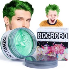 QUANTITY OF ASSORTED ITEMS TO INCLUDE GOCBOBO TEMPORARY HAIR COLOR WAX GREEN UNISEX TOTAL RRP £260: LOCATION - D RACK