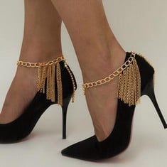 QUANTITY OF ASSORTED ITEMS TO INCLUDE HANDCESS PUNK ANKLETS GOLD NIGHTCLUB PARTY ANKLE BRACELETS HIGH-HEELED SHOE CHAIN CRYSTAL TASSEL FOOT CHAIN JEWELRY FOR WOMEN AND GIRLS, 2PCS - TOTAL RRP £265: L