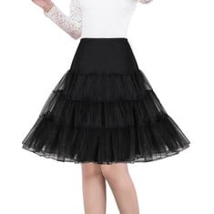 QUANTITY OF ASSORTED ITEMS TO INCLUDE SHIMALY WOMEN'S 50S VINTAGE PETTICOAT 26" UNDERSKIRT ROCKABILLY TUTU SKIRT , M-L,BLACK - TOTAL RRP £253: LOCATION - A RACK
