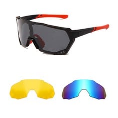 QUANTITY OF ASSORTED ITEMS TO INCLUDE YAMEIZE POLARIZED SPORTS CYCLING SUNGLASSES FOR MEN WOMEN UV400 OUTDOOR FISHING GOLF GLASSES WITH 3 INTERCHANGEABLE LENSES , GREY&NIGHT VISION BLUE - TOTAL RRP £
