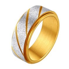 QUANTITY OF ASSORTED ITEMS TO INCLUDE RICHSTEEL FIDGET RING FOR TEEN GIRLS ANXIETY FINGER JEWELLERY WOMENS GOLD PLATED RINGS- TOTAL RRP £372: LOCATION - A RACK