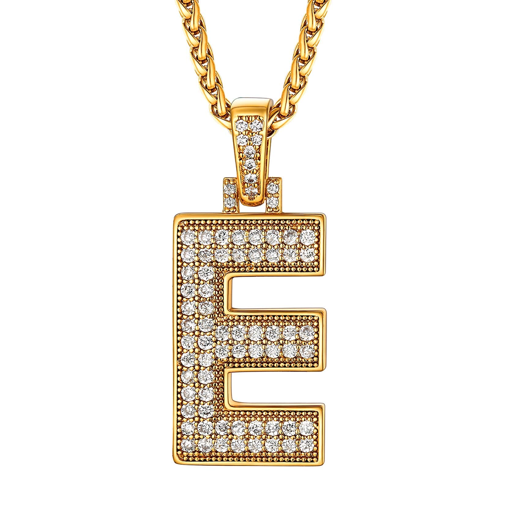 36 X U7 INITIAL E NECKLACE GOLD GIRLS' NECKLACES - TOTAL RRP £444: LOCATION - A RACK