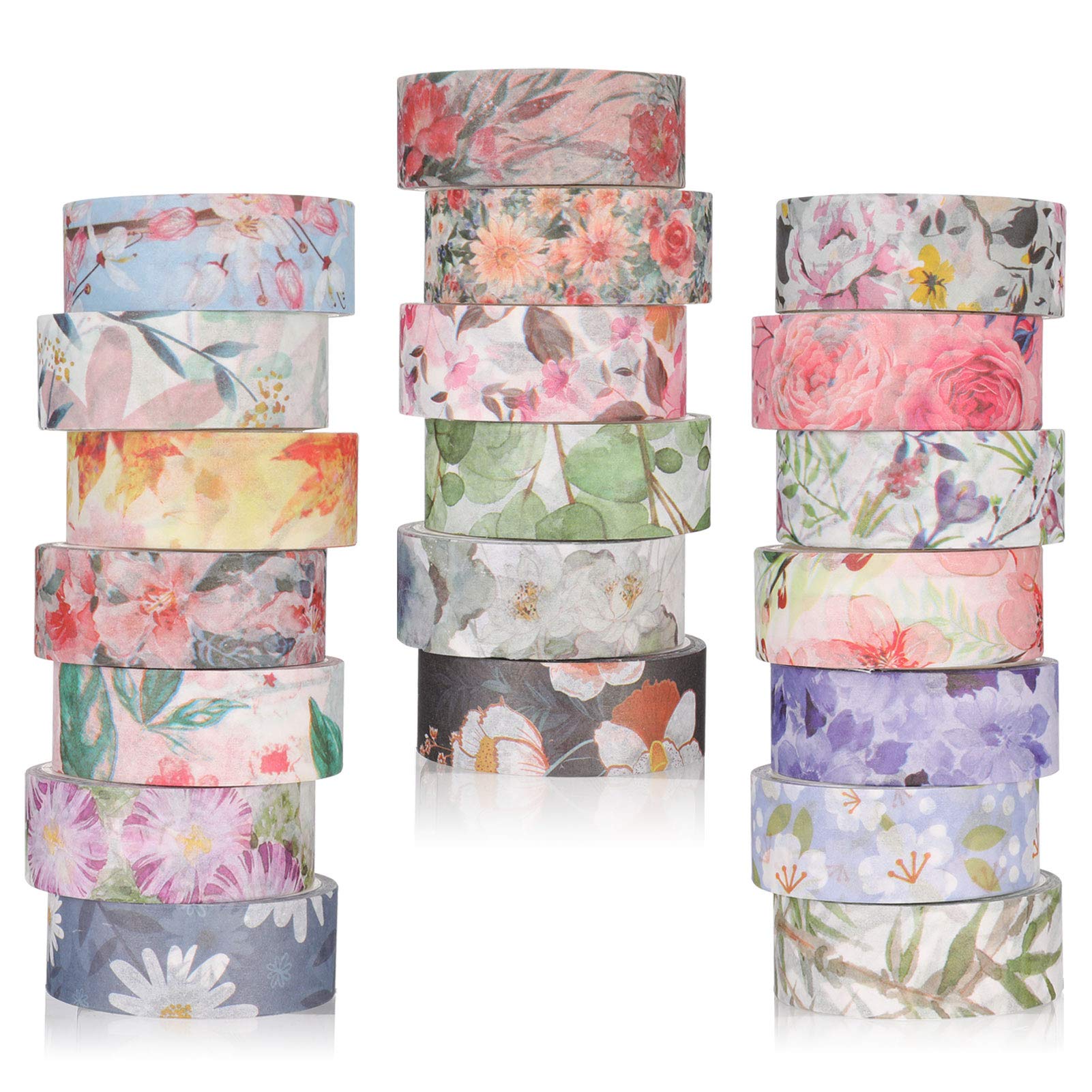 QTY OF ASSORTED ITEMS TO INCLUDE JOELELI 20 ROLLS WASHI TAPE SET FLORAL MASKING WASHI TAPE, DECORATIVE MULTI-PATTERN WASHI TAPE FOR DIY CRAFT GIFT WRAPPING FESTIVALS DECORATION SCRAPBOOKING: LOCATION