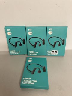 4 X K69 TWS SOUND CONDUCTION EARPHONES